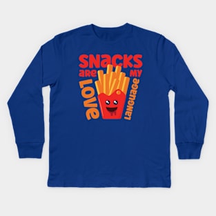 Snacks are my love language Kids Long Sleeve T-Shirt